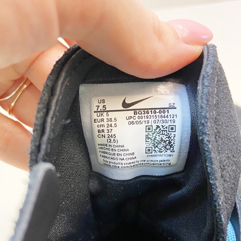 The Nike Vandalised in Black/Black-Light Blue Sneakers - Picture 10 of 10